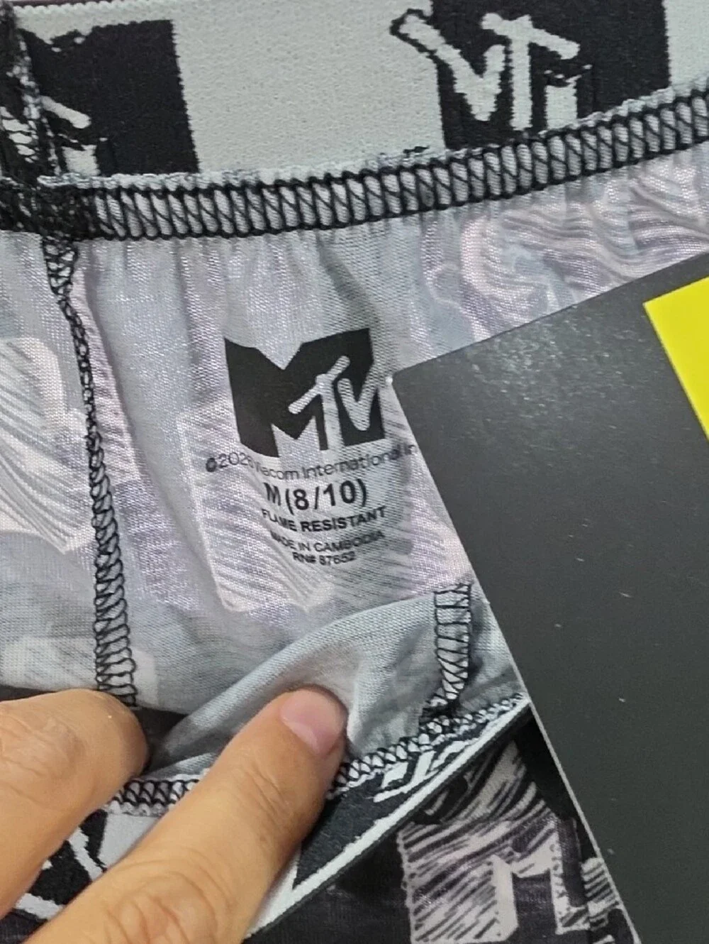 MTV Black and White Logo Pajamas